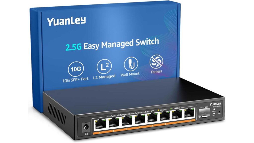 YuanLey 9 Port 2.5G Easy Managed Ethernet Switch YS25-0801M