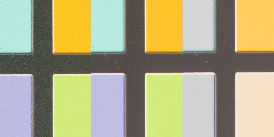 ColorChecker Passport - Under, normal and overexposed