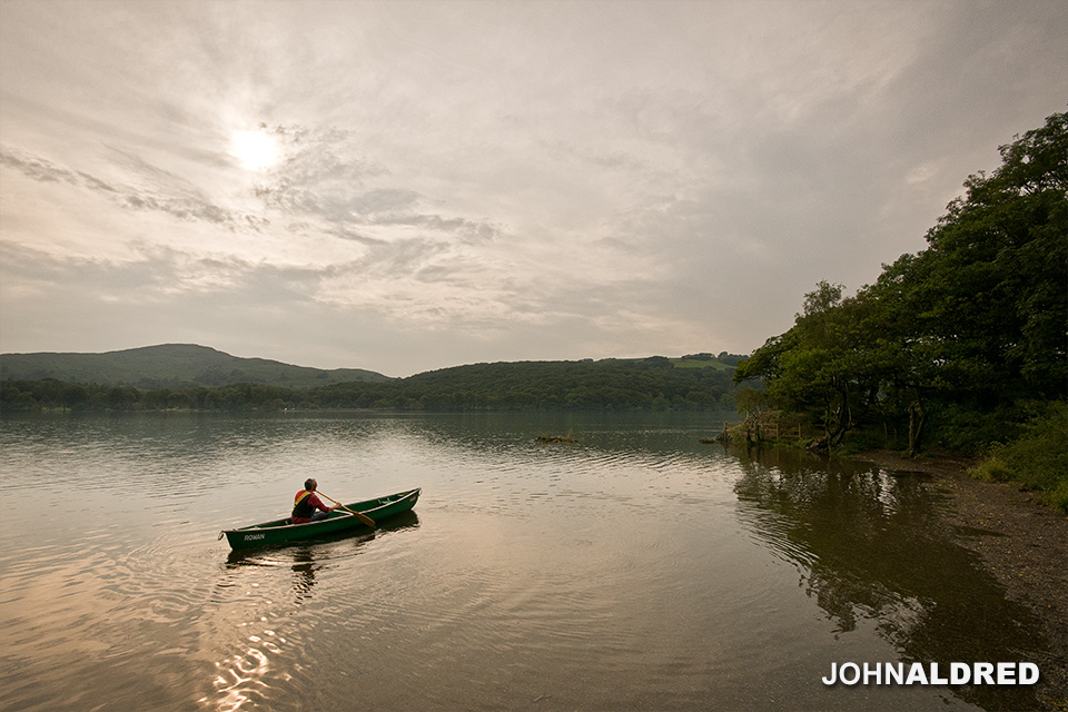 A kayaker at Coniston Water