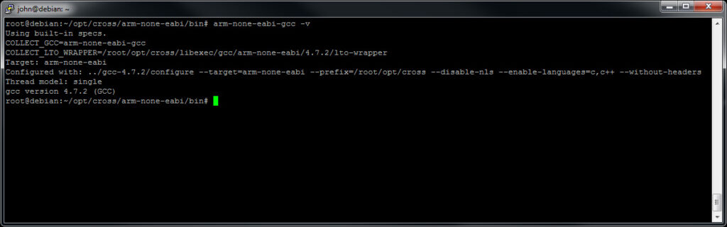 GCC running on Debian ARM Linux